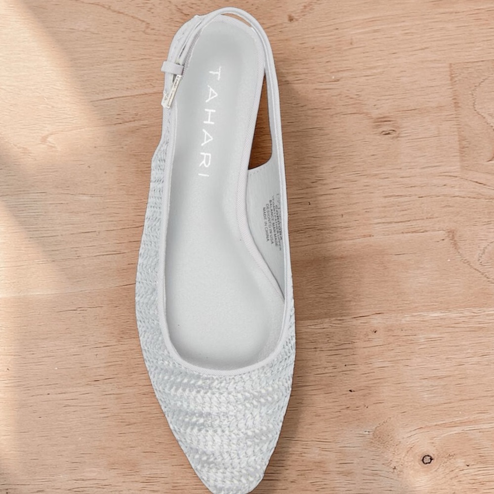 Gorgeous Tahiti Cordoba Grey Slingback Flats Size 7.5 and Size 8 Gray
